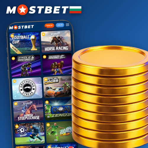Mostbet app на смартфон с меню за спорт и казино на тъмен фон